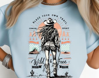 Cowgirl Retro Western Wild Desert Adventure PNG : Designs par sublimation