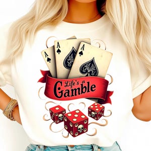 PNG vintage Life a Gamble pour chemises et vêtements
