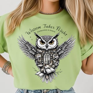 Owl Wisdom png, Knowledge Power png, Book Lover png, Library Art png, Educational Design png, Inspirational Owl png, Magical Learning png