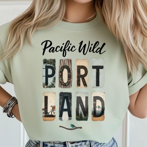 Portland Art PNG, Natur inspirierte Stadt Druck, Oregon Shirt, Wald Urban Dekor, Portland Geschenk, Pazifik Poster