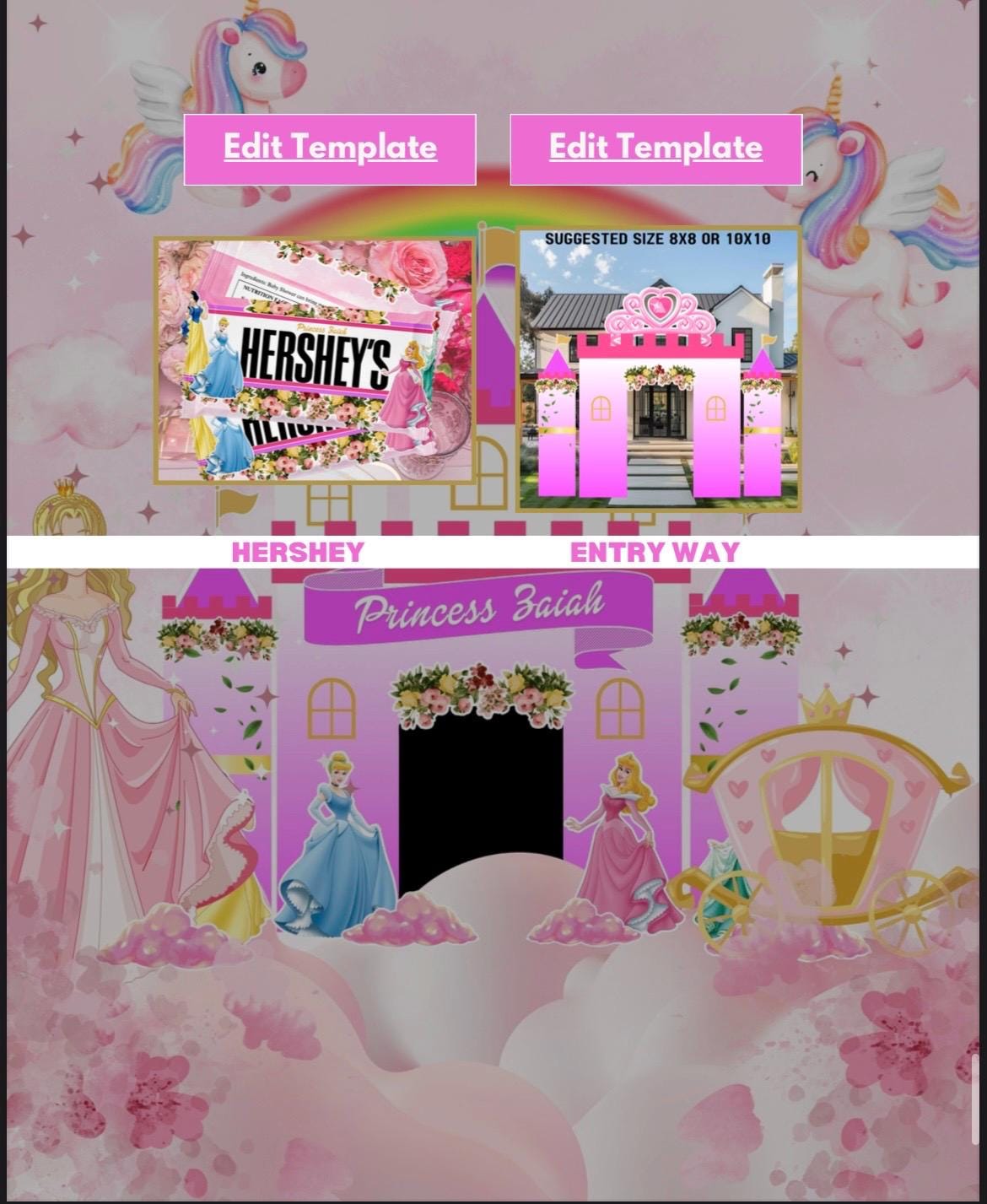Princess Google Form Theme Princess Theme - Etsy