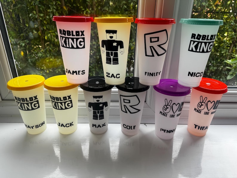 Vaso de Roblox personalizado que cambia de color / Recuerdos para fiestas / Regalos de cumpleaños imagen 8