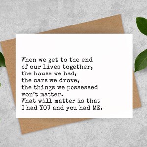 Tarjeta de aniversario de 25 años, tarjeta de aniversario de bodas 30 35 40 45 50, tarjeta de amor para él, ella, tú y yo