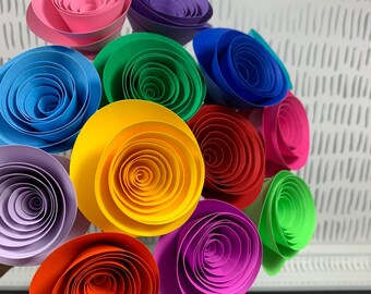 Colorful Paper Flowers, Paper Flower Bouquet, Colorful Flower Gift Bouquet, Paper Gift, Mother's Day or Just Because, Gift for Her