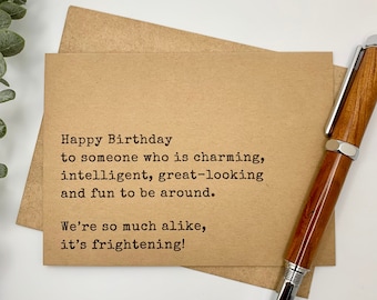 sarcastic birthday cards, funny birthday card for friend, gift for friend, her