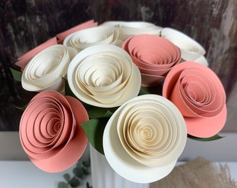 Spiral Paper Flower Bouquet, Paper Gift, Just Because Gifts, Paper Gifts, Thank You Gift, Paper Anniversary, Mothers Day Gift