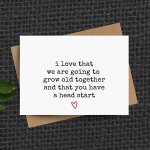 funny anniversary card for husband, boyfriend, anniversary gifts, funny love card for him