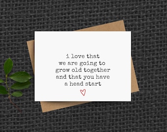 funny anniversary card for husband, boyfriend, anniversary gifts, funny love card for him