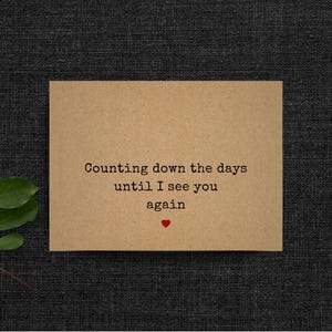 miss you card, long distance friends, counting down the days, miles apart, missing you friendship gift, thinking of you