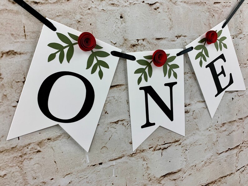 One Floral Birthday Banner One Banner One Birthday Banner - Etsy