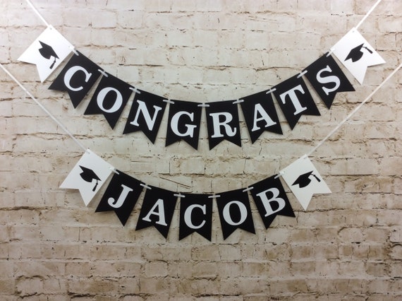 Graduation Banner Congrats Banner Congratulations Etsy