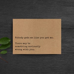 funny love cards for partner, funny card for husband, card for boyfriend, fun anniversary card, romantic card - you get me Bild 1