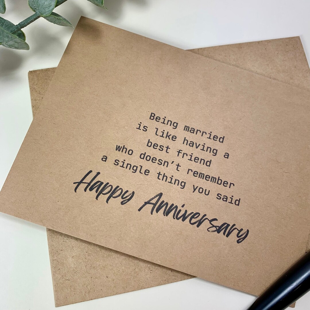Funny Anniversary Card for Husband, Card for Wife, Funny Gift for ...