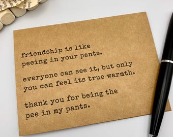 funny thank you cards for friend, best friends forever, old friend birthday, happy friendiversary, friend appreciation anniversary