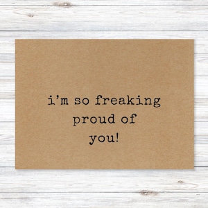 proud of you card, congratulations card graduation new job or promotion, well done gifts, encouragement card, accomplishment gift