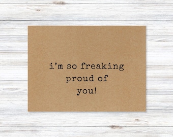 proud of you card, congratulations card graduation new job or promotion, well done gifts, encouragement card, accomplishment gift