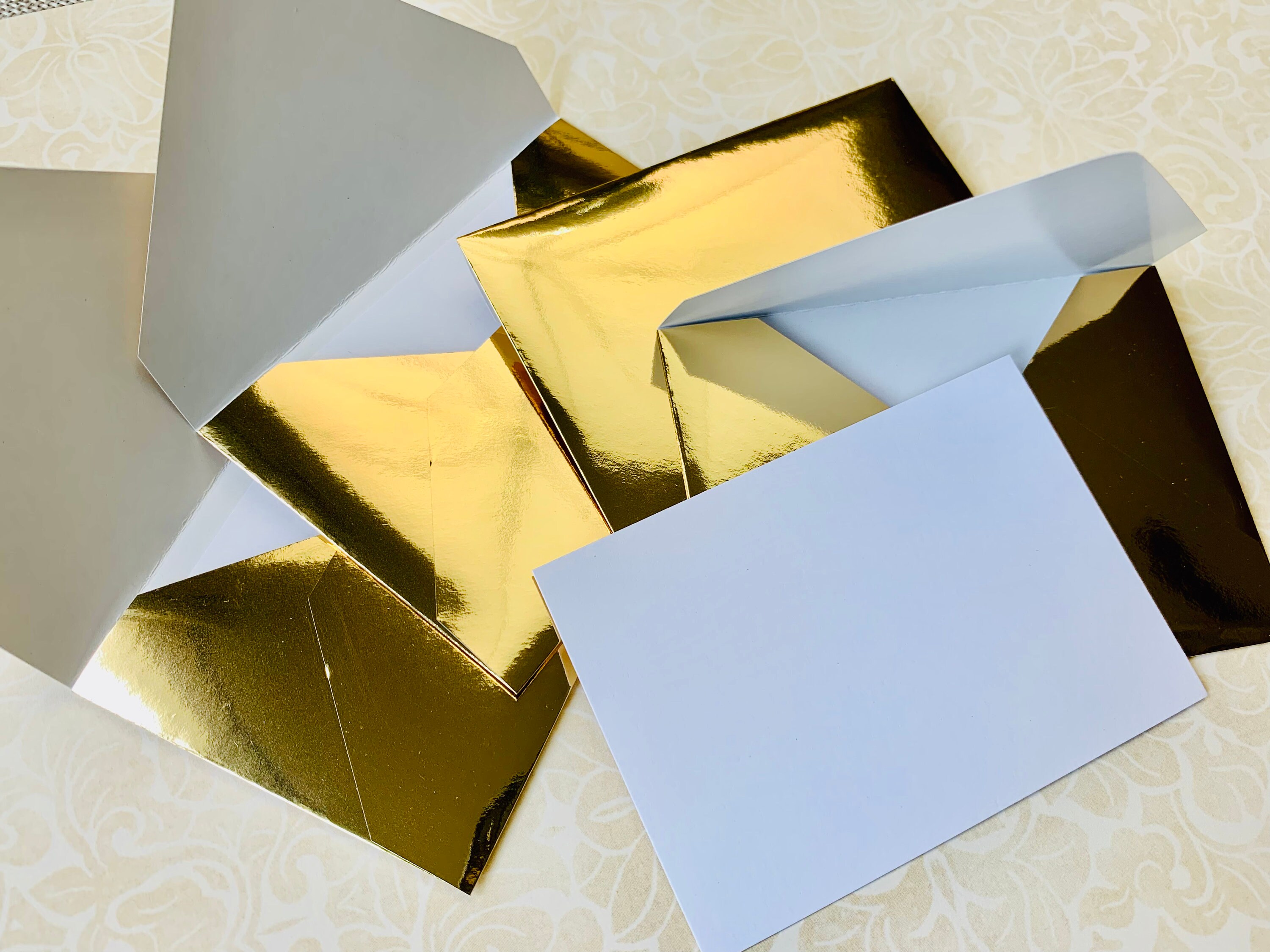 Gold Foil / Gold Mini Envelopes and Cards Small Envelopes Etsy