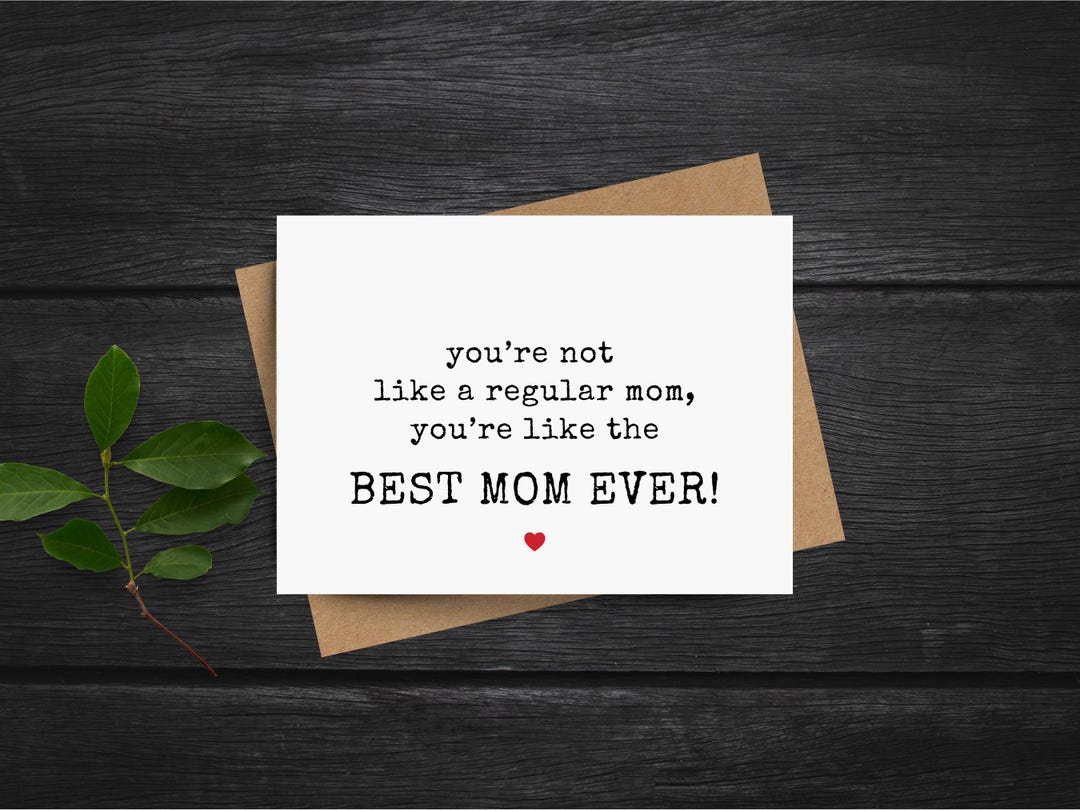 Funny Birthday Card for Mom, Mother's Day Card or Just Because, Best ...