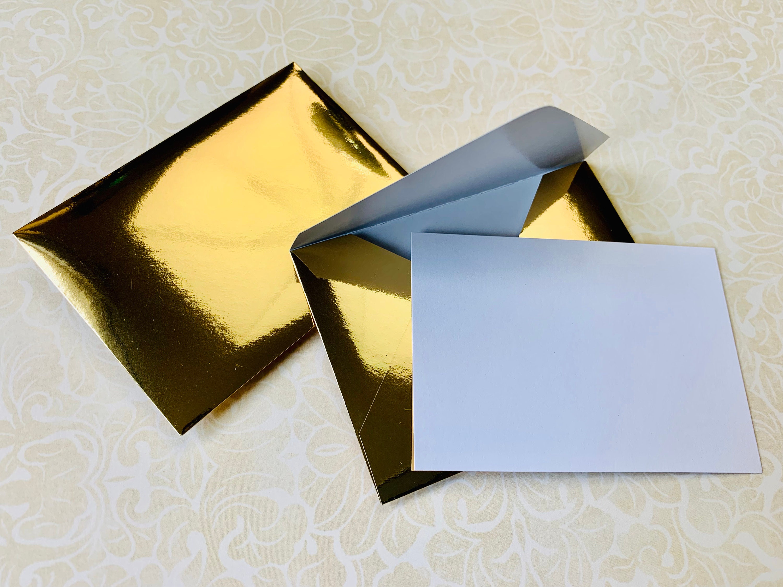 Gold Foil / Gold Mini Envelopes and Cards Small Envelopes Etsy