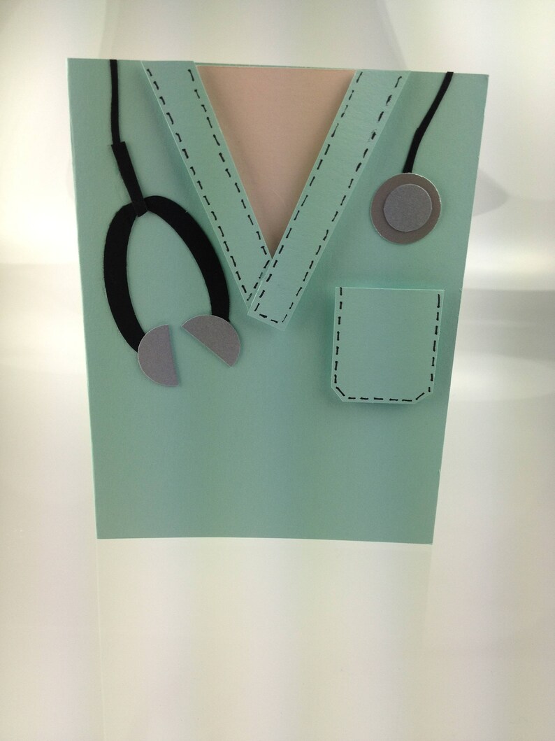 Stampin up Scrubs Card Birthday Thank You or Note Card Etsy