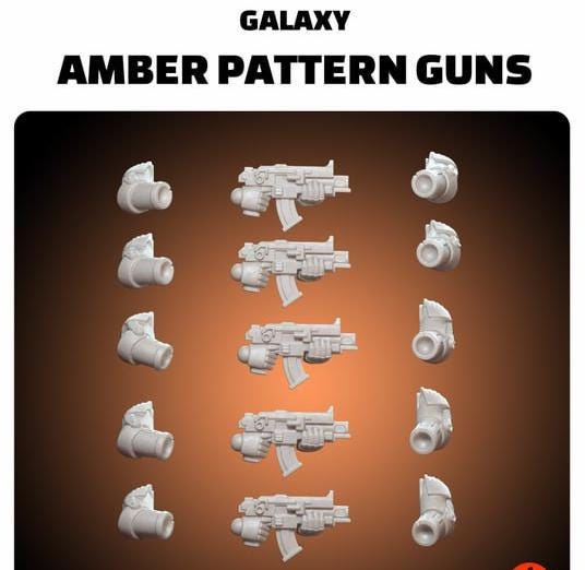 Amber pattern space knight rifles