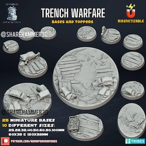 Trench Warfare Bases -by  Admiral Apocalypse - ABS Resin