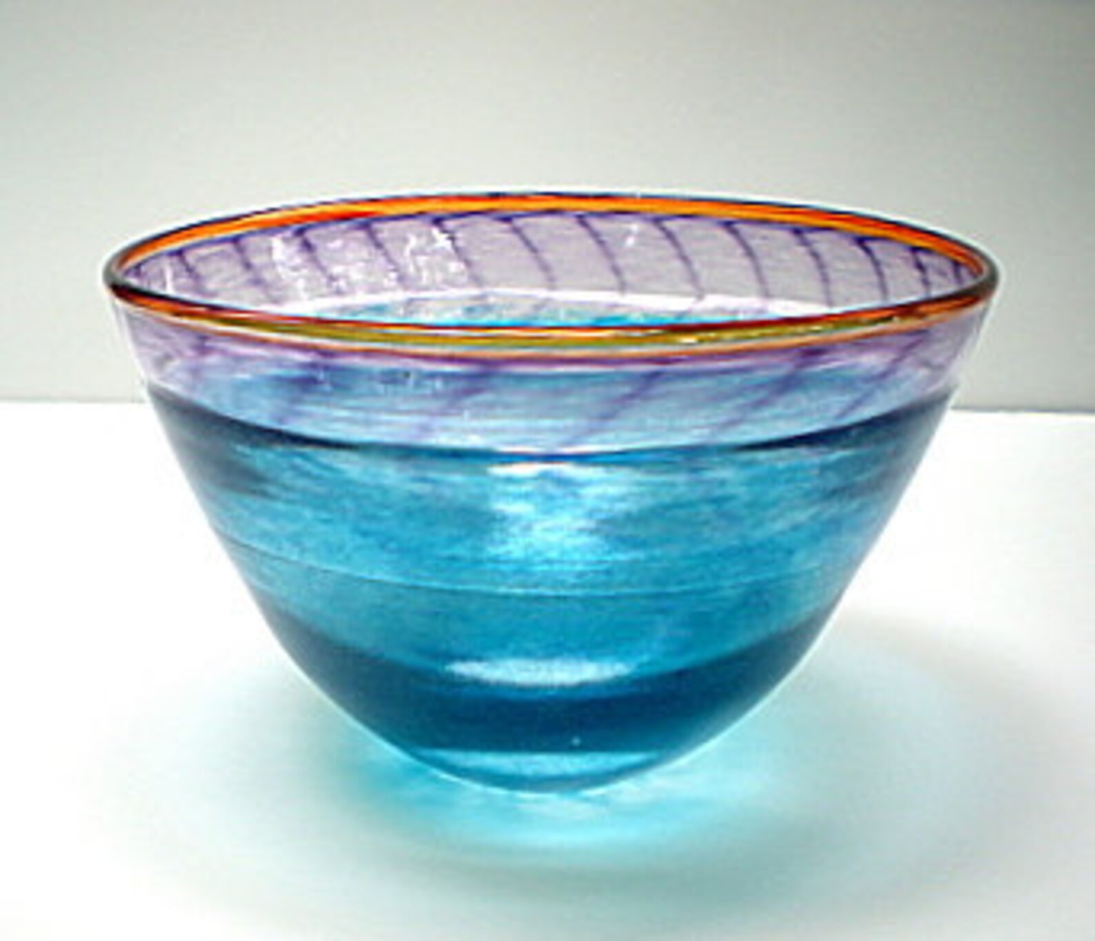 Vintage Kosta Boda Blue Glass Bowl by Kjell Engman Etsy