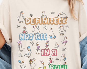 Comfort Colors Retro Ducks T-Shirt: Funny Mental Health Meme