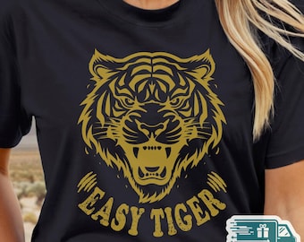 Easy Tiger Retro Boho Graphic Tee | Vintage Indie Unisex T-Shirt, Sweatshirt & Hoodie | Trendy Hippie Festival Clothes and Gifts