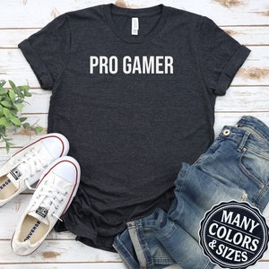 PRO GAMER Cool Minimalist Shirt, Gaming TShirt for Men, Woman Gamer T-Shirt, Cute Gamer Gift, Nerdy Shirts, Teen Present, Funny, Geeky Tee