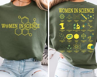 Sweat-shirt « Femme scientifique », T-shirt scientifique tendance, T-shirt style preppy, Sweat-shirts « Jeune scientifique », Cadeau rétro pour les enseignants et les passionnés de sciences, technologies, ingénierie et mathématiques