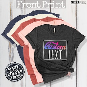 Personalized Text T-Shirt: Custom Graphic Unisex Tee