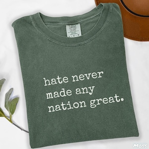Comfort Colors Racial Equality Shirt: Anti-Hate Activism Tee