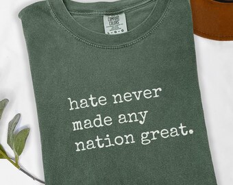 Comfort Colors Racial Equality Shirt: Anti-Hate Activism Tee