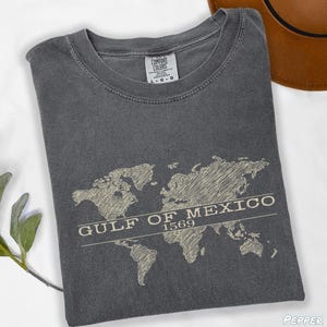 Gulf of Mexico Shirt, Patriotic Unisex Tee, American Gulf of Mexico Comfort Colors® T-Shirt, American Pride Tee, Patriotic Map Lover Gift