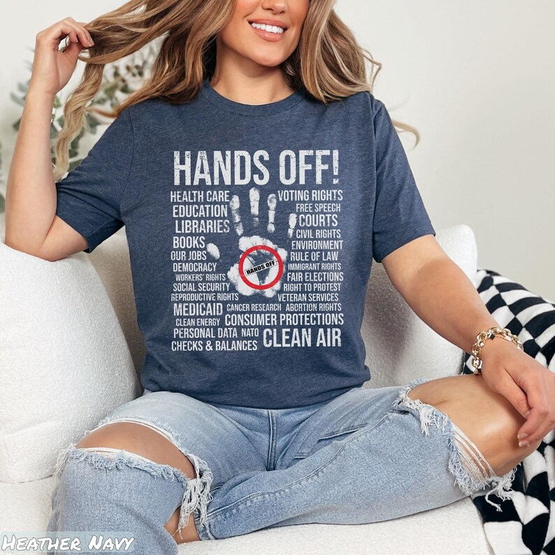 Hands Off Shirt, Hands Off Rally, Hands Off Protest Shirt, Political Activism Shirt, Resist Shirt, Hands Off Social Security Tee, Protest, Bella+Canvas 3001 T-Shirt, Gildan Sweatshirt & Hoodie, social security, hands off shirt, medicare shirt, anti trump shirt, political activism, resist shirt, anti elon musk tee, hands off medicaid, hands off political, hands off protest, hands off rally, hands of our jobs, protest shirt