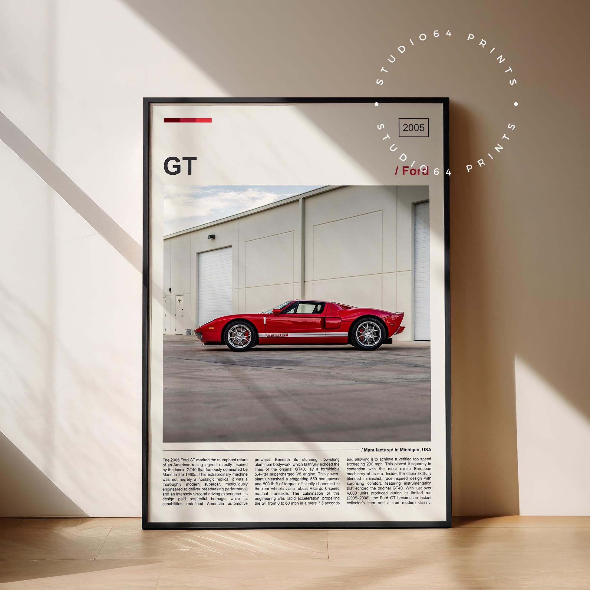 2005 Ford GT Digital Download Poster | 2005 Ford GT Poster | Car Gift ...