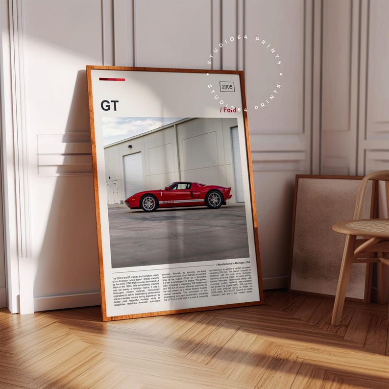 2005 Ford GT Digital Download Poster | 2005 Ford GT Poster | Car Gift ...