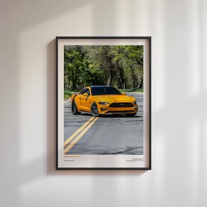 Ford Mustang GT Print | Ford Mustang GT Poster | Ford Mustang GT Poster | Ford Mustang | Gift for Car Enthusiasts