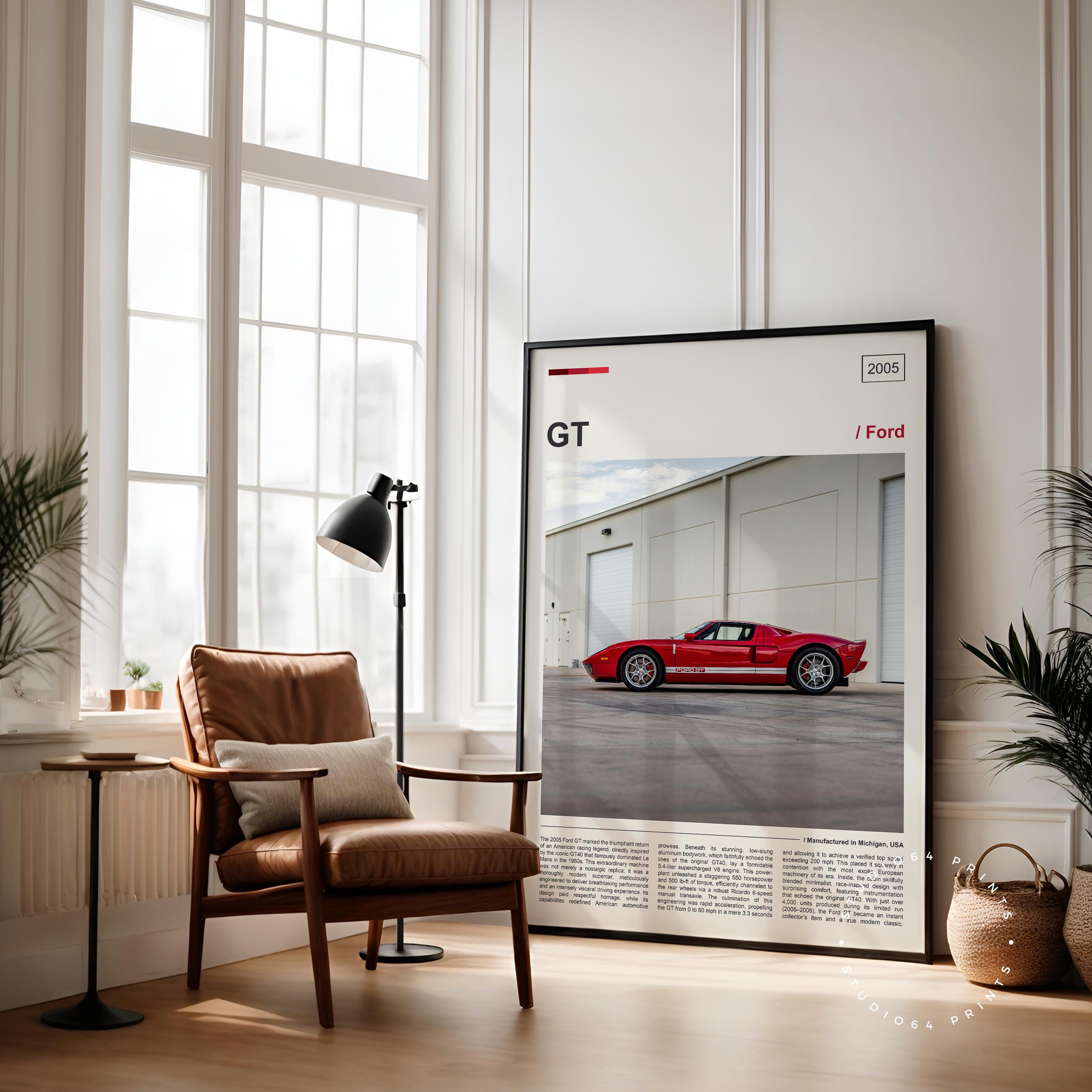 2005 Ford GT Digital Download Poster | 2005 Ford GT Poster | Car Gift ...