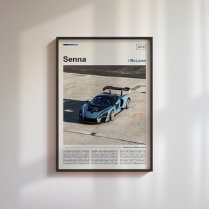 McLaren Senna Print | McLaren Senna Poster | McLaren Hypercar Poster | Gift For Car Enthusiasts