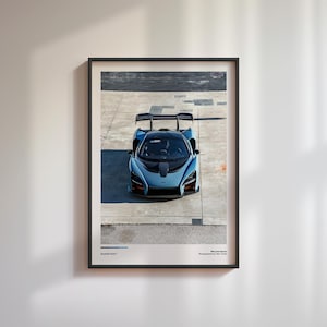 McLaren Senna Print | McLaren Senna Poster | McLaren Hypercar Poster | Gift For Car Enthusiasts
