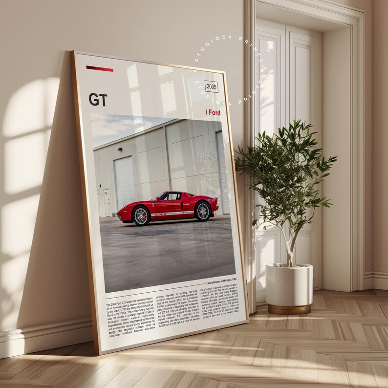 2005 Ford GT Digital Download Poster | 2005 Ford GT Poster | Car Gift ...