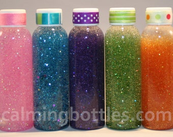 2oz Calming Glitter Bottle - Mini - Various Colors