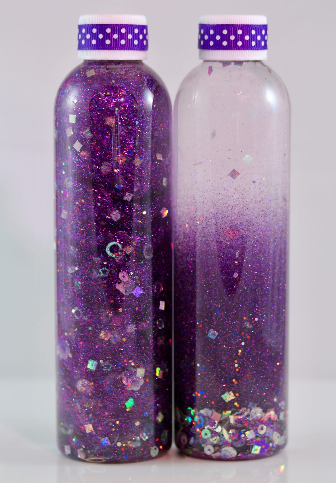 8oz Calming Glitter Bottle Deep Purple Etsy