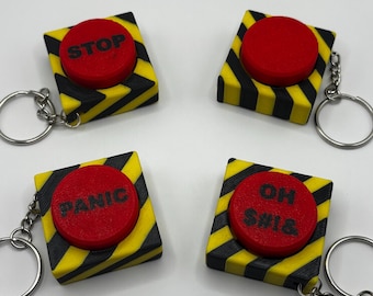 Customizable Big Red Button Fidget: Mechanical Clicker, ASMR Stim Toy