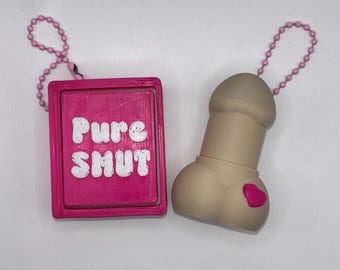 NSFW "Pure Smut" Book and Penis Fidget Clicker Combo – Naughty & Fun Gift Set Mechanical Fidget Clickers, ASMR, Stim Toy, ADHD Clicky Fidget