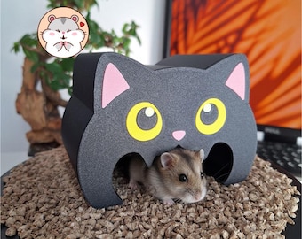 Hamster House Hideout for Dwarf Hamsters, 3D Printed Mice, Mouse, Gerbils Shelter.