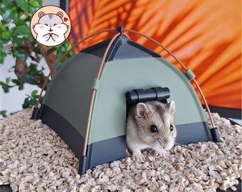 Plastic Hamster Tent House. Hamster Hide. Cozy 3D Printed Camping Hideout for Small Pets.