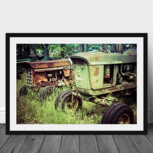 John Deere Tractor Photograph - Tractor Photography, Americana Photography, Farmhouse Photography, Metal Wall Art, Office Wall Art